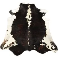 KUHFELL online & NOMAD Fellteppich KUHFELL RINDERFELL TEPPICH SCHWARZ WEIß ca. 220 x 190 cm XL, Farbecht, Rutschfest, Schmutzabweisend, Fußbodenheizung geignet