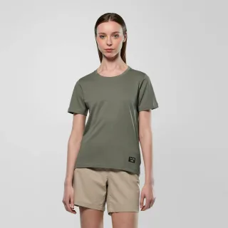 SALEWA - Eagle Logo Patch T-Shirt Damen - Grün (Gr.44)