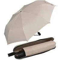 Knirps® Taschenregenschirm mit Auf-Zu-Automatik im paktischen EVA Case, groß, stabil, einfarbig - rose