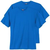 ADAMO Rundhalsshirt Adamo 2er-Pack Basic T-Shirt Übergröße royalblau