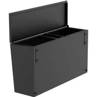 COZZE Outdoor-Küche Mülleimer, für die Outdoor-Küche, 60 x 32 x 18.5 cm, Stahl, schwarz, robust, verzinkt und pulverbeschichtet