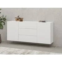 Home affaire Sideboard Ava, Breite 140 cm, hängend und stehend montierbar, moderne grifflose Kommode, Schubladenschrank, 2Türen/3Schubkästen