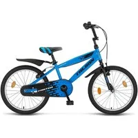 Talson Kinderfahrrad 20 Zoll Single Speed, inkl. Kettenschutz, Seitenständer und Zubehör Blau