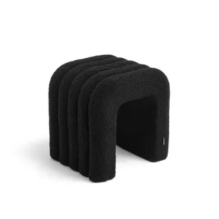 Drawer Polsterhocker, Schwarz, Textil, 41x42x35 cm, Wohnzimmer, Hocker