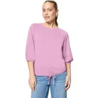 Zero Kurzarmshirt Damen unifarben (1-tlg) Falten