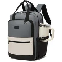 KONO Rucksack für Damen – Wasserdichter 2-in-1-Laptoprucksack, 15,6 Zoll