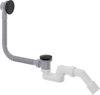 Neuesbad für BATHTUBE mit POP UP Ablauf, mit Überlauf, Schwarz NB1DENHCN57B1