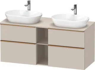 Duravit D-Neo Konsolenwaschtischunterbau wandhängend Taupe Matt 1400x550x664 mm - DE4970B04910000 DE4970B04910000