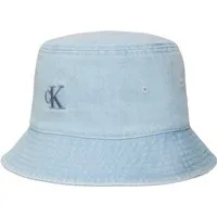 Calvin Klein Fischerhut MONOGRAM EMBROIDERY DENIM BUCKET onesize, Logo-Stickerei, reine Baumwolle