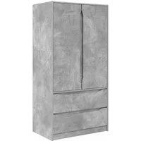 vidaXL Kleiderschrank Kleiderschrank Betongrau 79,5 x 49 x 156 cm Holzwerkstoff (1-St)