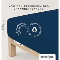Schlafgut Spannbettlaken PURE Bio-Baumwolle mit Elasthan, 170 g/m², Bettlaken, Spannbetttuch, Jersey, Gummizug: rundum, (1 Stück), PREMIUM Laken für Matratzen bis 30cm Höhe, dehnbar blickdicht, straff