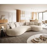 DELIFE Big-Sofa Edina, Cord Beige 330x170 cm