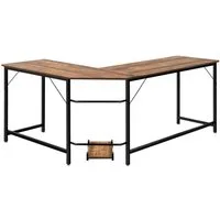 KOMFOTTEU Eckschreibtisch Computertisch Gaming Tisch, in L-Form, 167,5x125,5x73,5cm