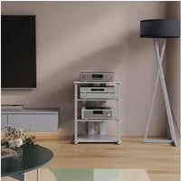 Vicco Bücherregal Tonar, Grau, 61 x 78 cm 4 offene Ablageflächen, 1-tlg.