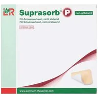 Lohmann & Rauscher GmbH & Co.KG Gips-und Verbandschutz SUPRASORB P PU-Schaumv.nicht klebend 10x10 cm, Saugfähiger Wundverband, Schmerfreier Verbandwechsel