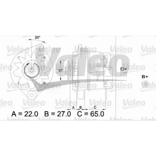 Valeo Lichtmaschine Citroen Fiat Peugeot Talbot