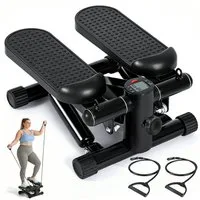 Nettlife Mini-Stepper für Zuhause Stepper Power Ropes LCD-Display Ministepper (41 x 29 x 31 CM), für Beine & Arme Widerstand einstellbar Fitnessgerät für Home Office