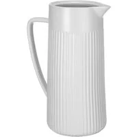 SCHÖNER WOHNEN-Kollektion Karaffe REFIA, (1-tlg), Keramik Krug, 1,25l mit eleganter Rifferlung