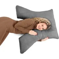 Amilian Schlafkissen - Lesekissen für Bett und Sofa - Seitenschläferkissen - Stillkissen, Seitenschläfer, Rückenlage, Schlafkissen für Seitenlage, Kissen mit Füllung und abnehmbarem Bezug - Stillhilfe