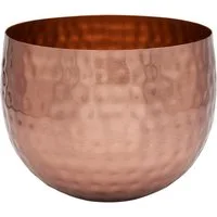 LaLe Living Blumentopf Baha gehämmert in Kupfer und Gold, Ø13,5 cm, aus Eisen