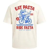Neverless Oversize-Shirt Herren T-Shirt - Retro Design - Eat Pasta - Oversized Relaxed Fit mit Print