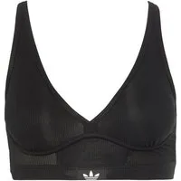 adidas Originals Bustier Flex Ribbed Cotton tiefer V-Ausschnitt, gerippt, elastisch, Träger verstellbar