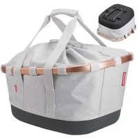 KlickFix Fahrradkorb City-Tasche Bikebasket GT twist sky rose,33x42x27cm,21ltr,Uniklip2
