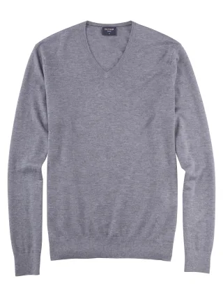 OLYMP - OLYMP Casual Strick silbergrau - Gr. - M