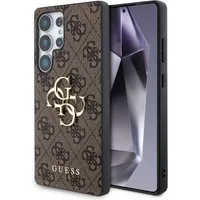 Guess Handyhülle Galaxy S25 Ultra Kunstleder braun Logo goldfarben 6,9 Zoll, Kantenschutz