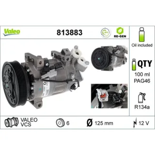 Valeo Klimakompressor Renault Captur Clio 813883