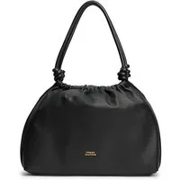 Tommy Hilfiger Hobo TH SOFT LEATHER HOBO, Damen Handtasche, Schultertasche, Umhängetasche mit goldfarbenem Logo