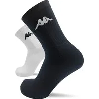 Kappa Tennissocken 6-24 Paar Sportsocken Schwarz Weiß Arbeitssocken Herren Damen (Tennis Sport Arbeit Socken, 24-Paar)