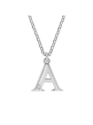 Diamonds by Ellen K. Halskette Silber 925 mit 1x Diamant 0,008ct. Buchstabe A