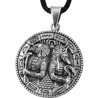 Kiss of Leather Kettenanhänger Anhänger Anubis + Horus 925 Silber Schakal Ägypten Ägyptisch Nr.410