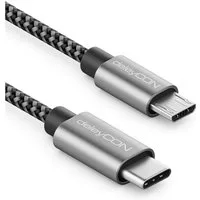 deleyCON deleyCON 1m USB C auf Micro USB Kabel Adapter Ladekabel Datenkabel Smartphone-Kabel