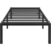 Yaheetech Metallbett 90×190/90×200/140×200/160×200/180×200 cm, Bettrahmen 36/41 cm H mit Lattenrost, Bettgestell aus Metall