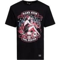 King Kerosin Print-Shirt Mans Ruin Black