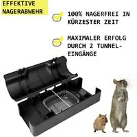 Petigi Lebendfalle 1-30x Köderbox Köderstation Rohr Mäusebox Rattenbox Nagerköderstation