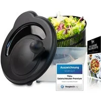 Thiru Salatschleuder Premium Salatschleuder 5L - Made in Germany - BPA Frei, 5 Liter, BPA frei, Rutschfest, Leichtes Kurbeln