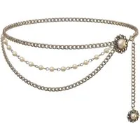 Alpenflüstern Kette mit Anhänger Trachten-Kettengürtel Helena (silber-farben)