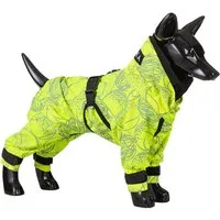 PAIKKA Hundeoverall Hunde Regen Overall Neon leicht & reflektierend "Rain Suit neon gelb