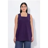 Ulla Popken Longshirt Longtop Classic Fit Carré-Ausschnitt ärmellos