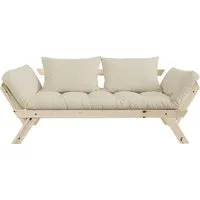 Karup Design Schlafsofa Bebop, inkl. Futonmatratze – vielseitig klappbar, Breite: 180/200 cm, Platzsparendes 2-in-1 Sofa mit asiatisch inspiriertem Design