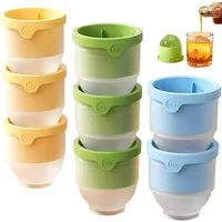 FELIXLEO Eiswürfelform Eiswürfelform 8er Set mit Deckel, BPA-frei, für Kugel., (1-tlg)