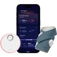 Owlet Baby Care DE Video-Babyphone Owlet Dream Sock - geprüftes zertifiziertes Pulsoximeter, - Herzfrequenz, Sauerstoffsättigung & Schlaftrends via App