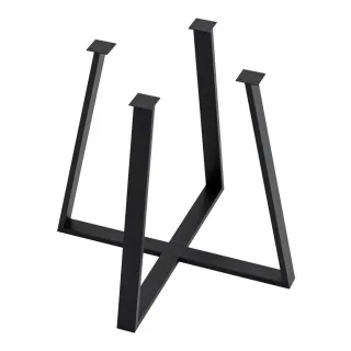 [en.casa] Tischgestell, Schwarz, Metall, 80x72x80 cm, Esszimmer, Tische, Esstische, Tischsysteme, Tischgestell