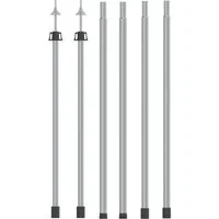 vidaXL Zeltstange Teleskop-Tarpstangen 102-260 cm 2 Stk. Aluminium, (2-St)