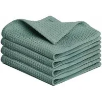 Blumtal Geschirrtuch Set 50x70 oder 30x30 cm, 100% Baumwolle, (4-tlg), Saugfähig, schnell trocknend, waschbar, 100% Baumwolle