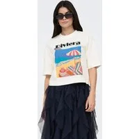ONLY T-Shirt ONLVEGA NEW S/S VIBE TOP BOX JRS Baumwolle, regular fit, Rundhals