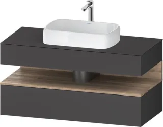 Duravit Qatego Konsolenwaschtischunterbau wandhängend Graphit Matt 1200x550x600 mm - QA4732055490010 QA4732055490010